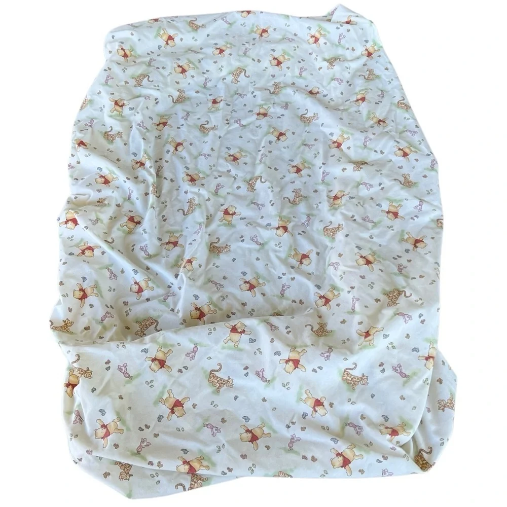 Y2K Winnie The Pooh & Friends Crown Crafts Fitted Crib Sheet Tigger Piglet GUC